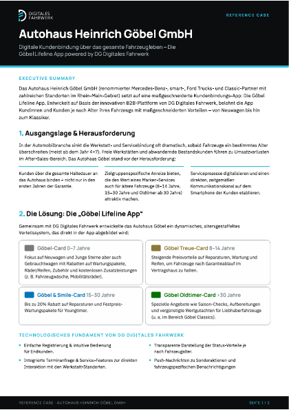 Titelseite der Case Study Heinrich Göbel GmbH